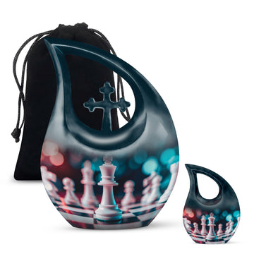 10 inch large Urn with 1 Keepsake 3 Inch Urn