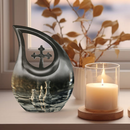 Purple Chess Urn