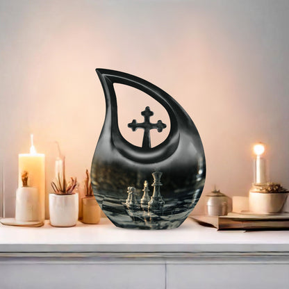 Purple Chess Urn