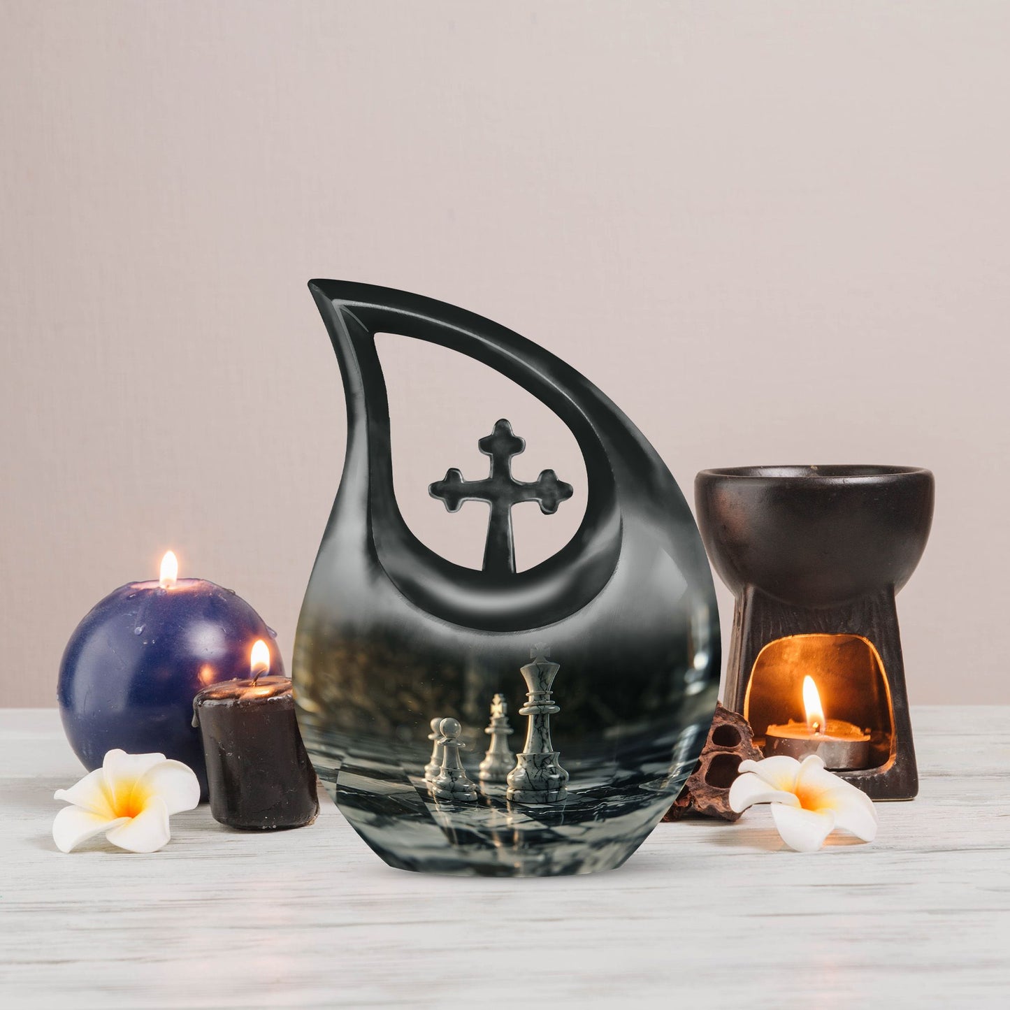 Purple Chess Urn