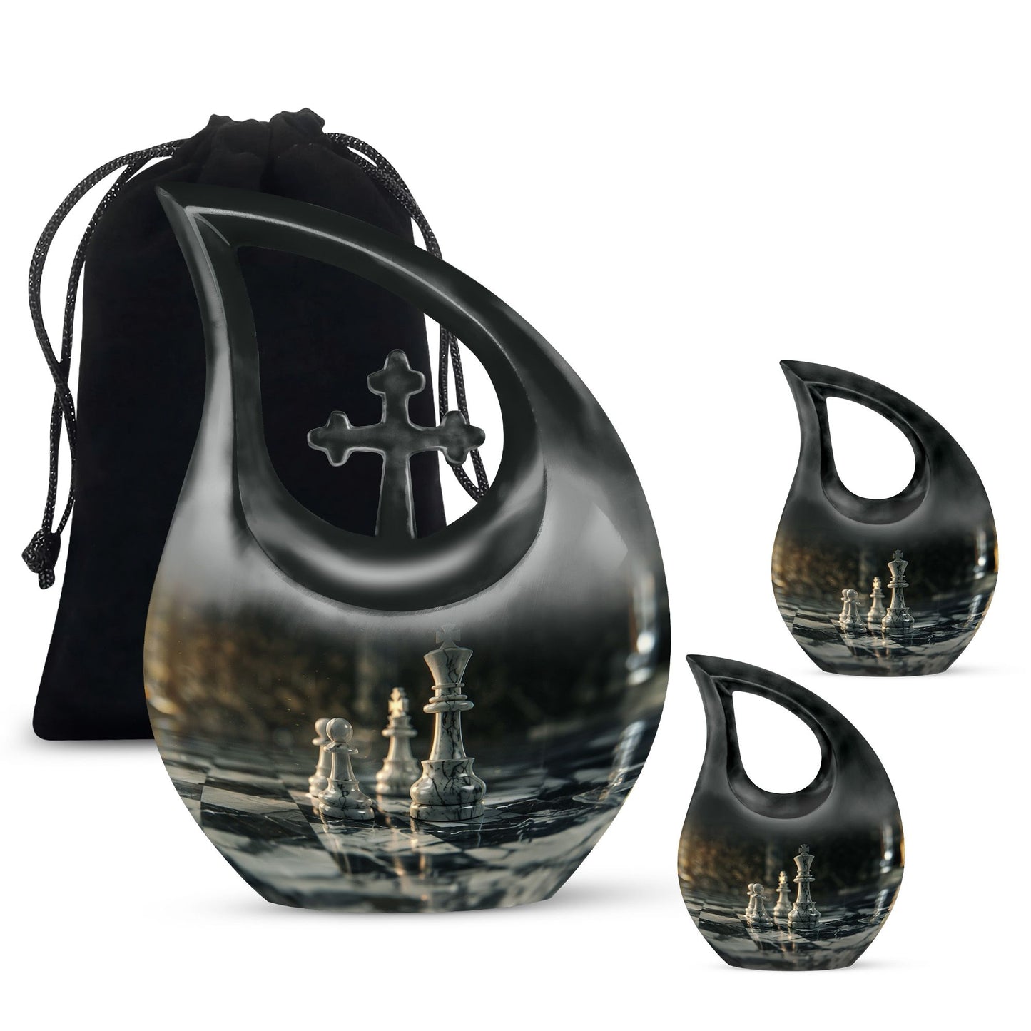 Purple Chess Urn