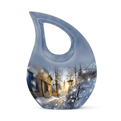snowflakes urn