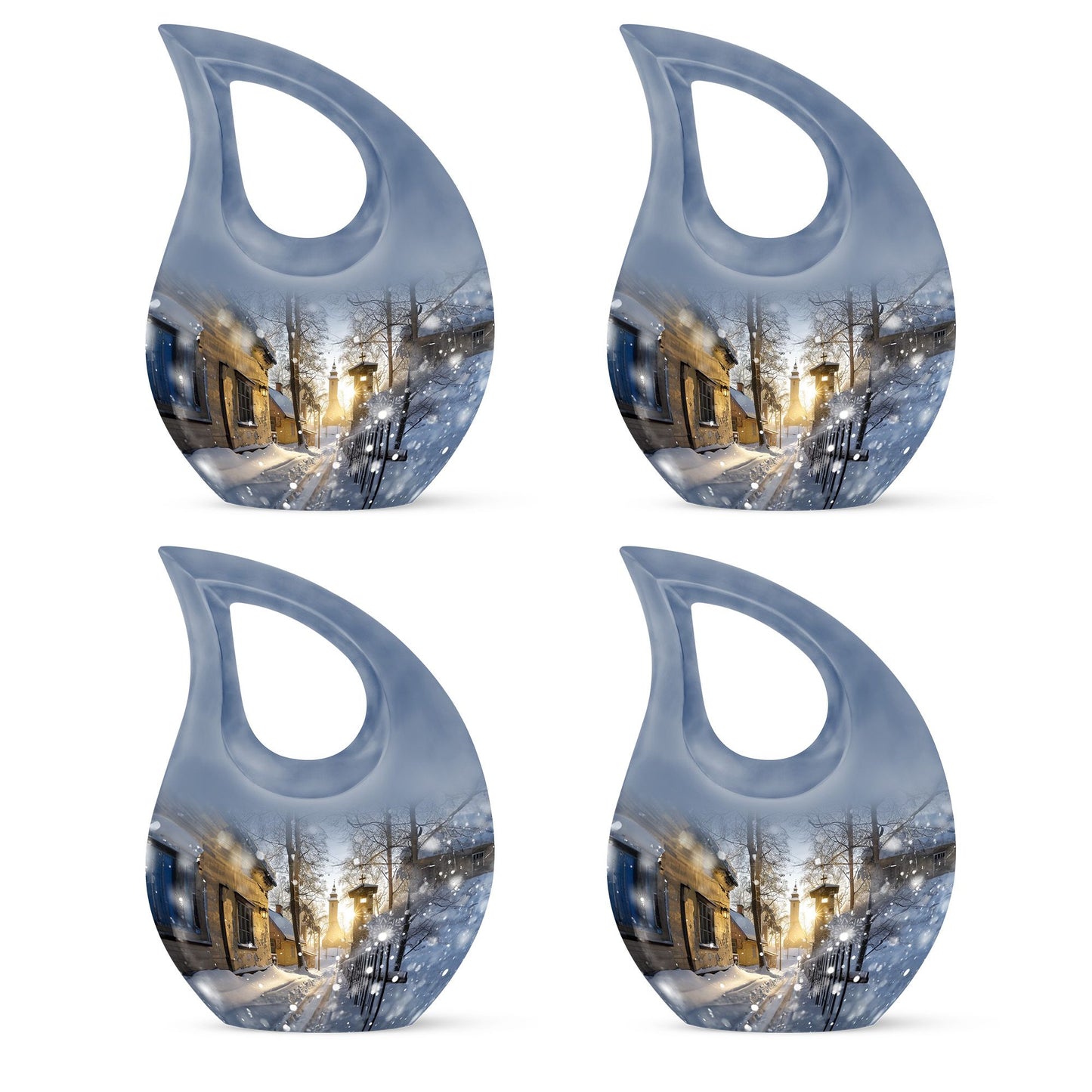 snowflakes urn