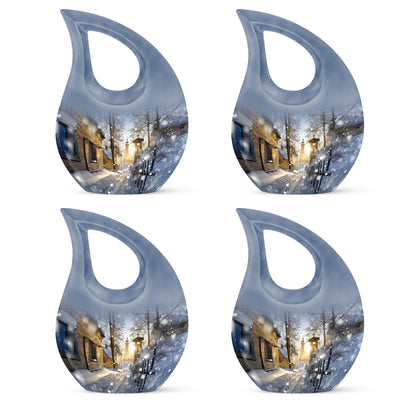 snowflakes urn