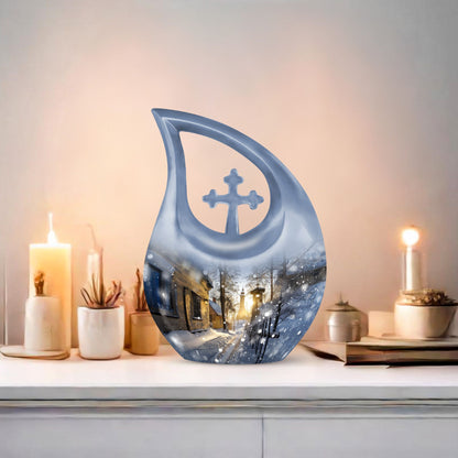 snowflakes urn