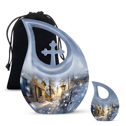snowflakes urn