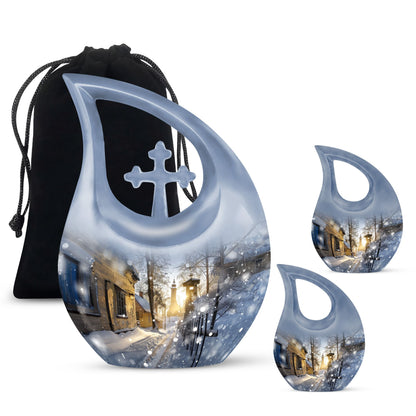 snowflakes urn