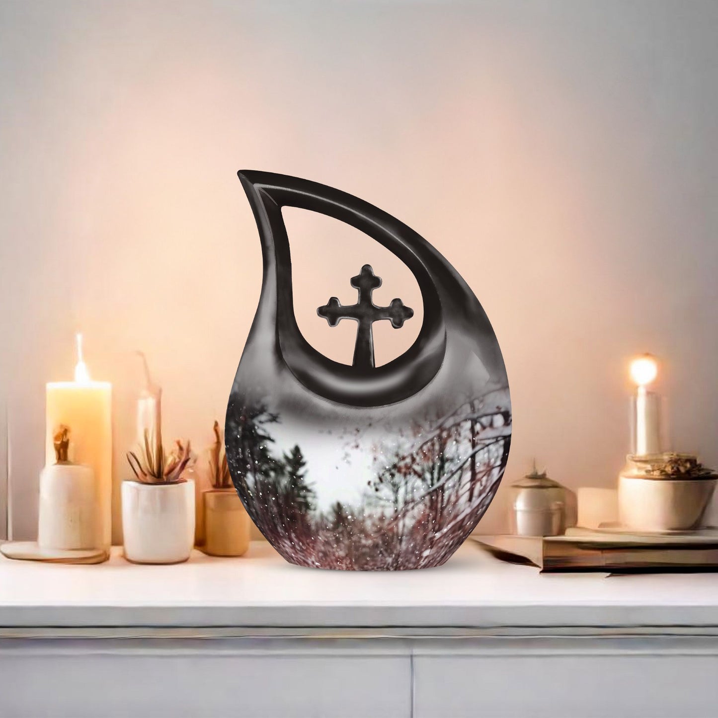 Snowflakes urn