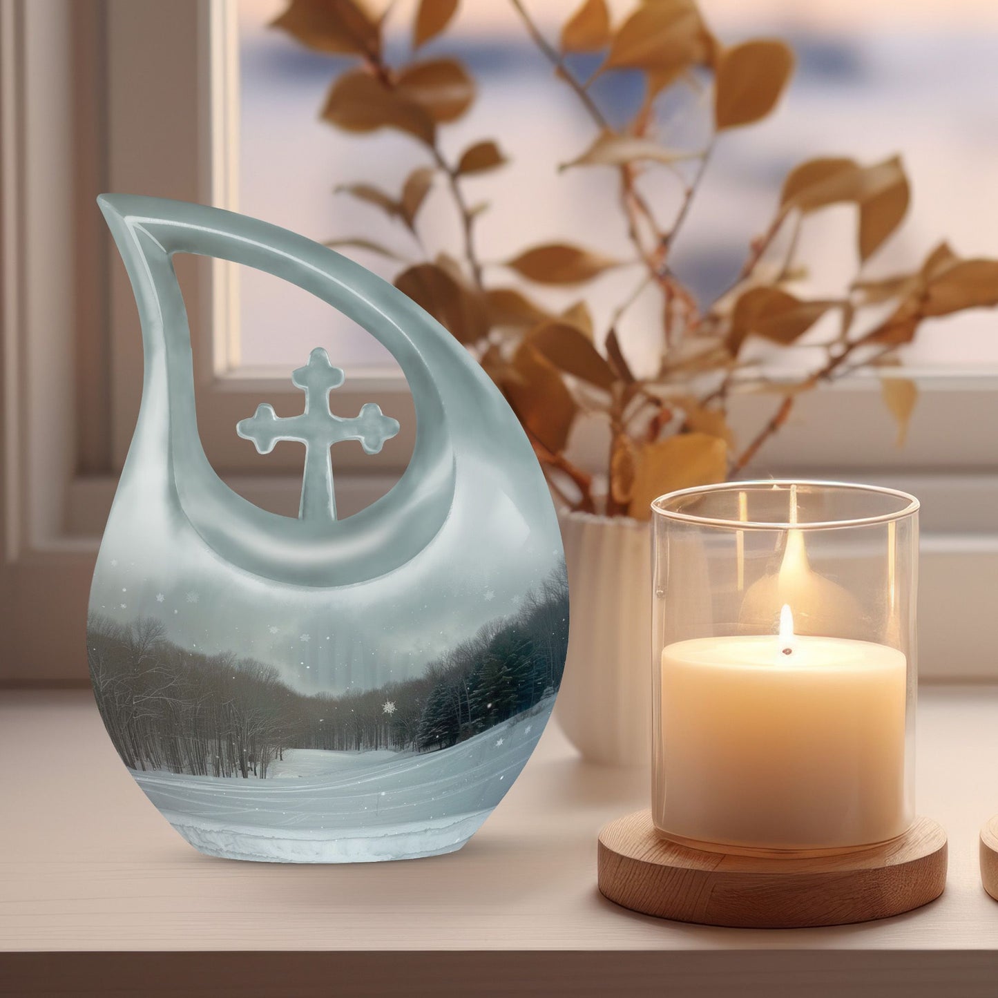 Unique Small Snowflakes Urn, 
