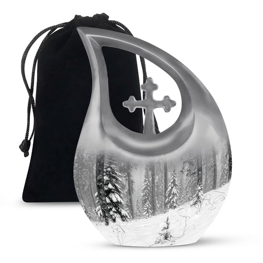 10-inch Snowflakes Urn 