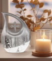 10-inch Snowflakes Urn 