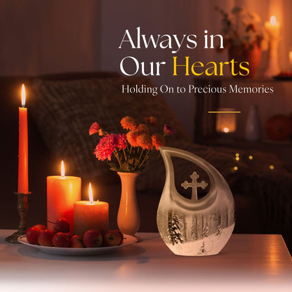 10-inch Snowflakes Urn 