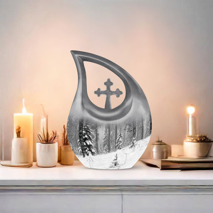 10-inch Snowflakes Urn 