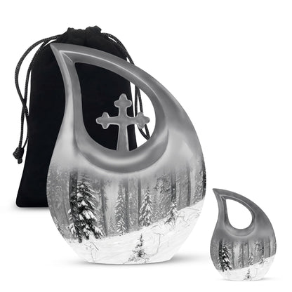 10-inch Snowflakes Urn 
