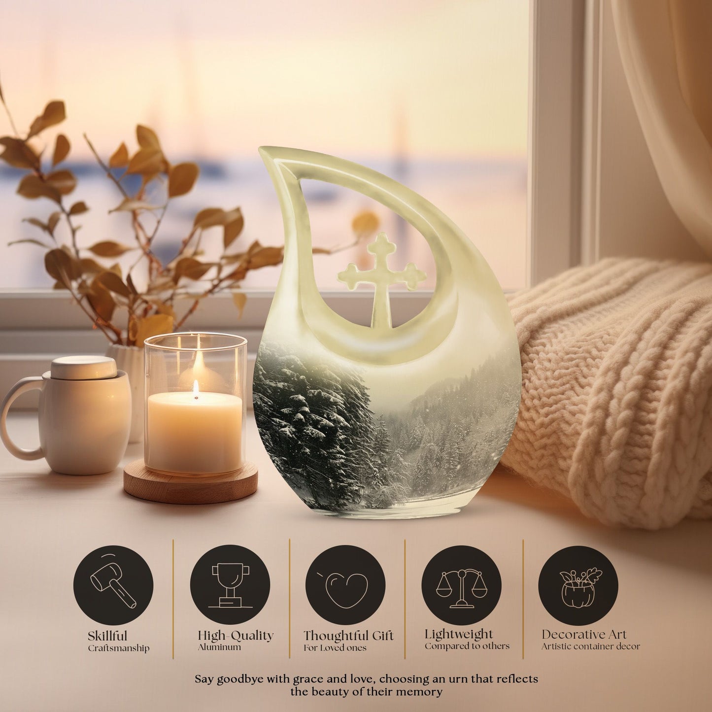 Snowflakes Urn 