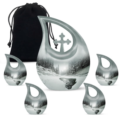 10-inch Snowflakes Urn
