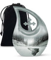 Snowflakes Urn For Ashes Memorial, Funeral Cremation Urn For Ashes