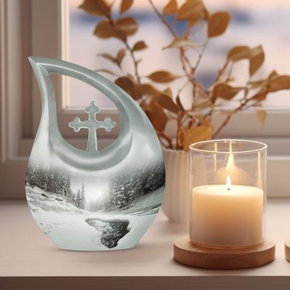 10-inch Snowflakes Urn