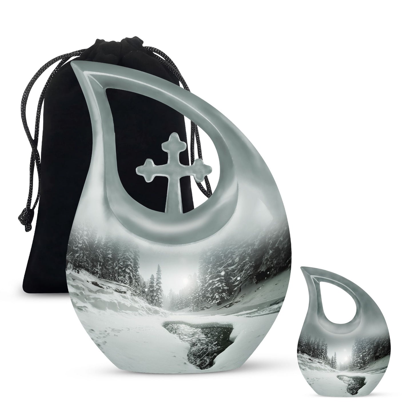 10-inch Snowflakes Urn