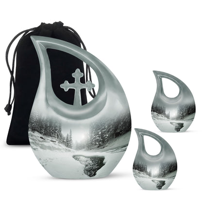 10-inch Snowflakes Urn