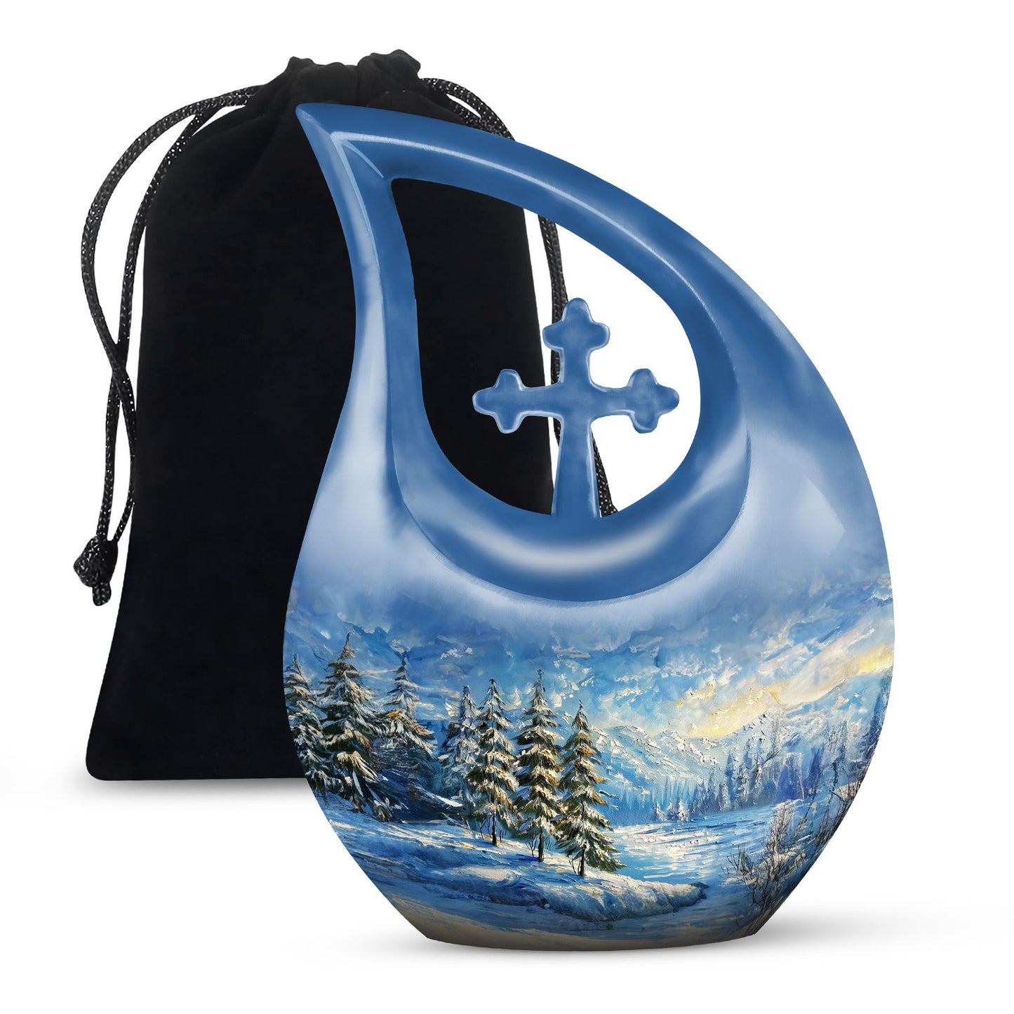 10-inch Snowflakes Urn, 