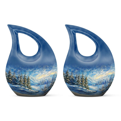 10-inch Snowflakes Urn, 