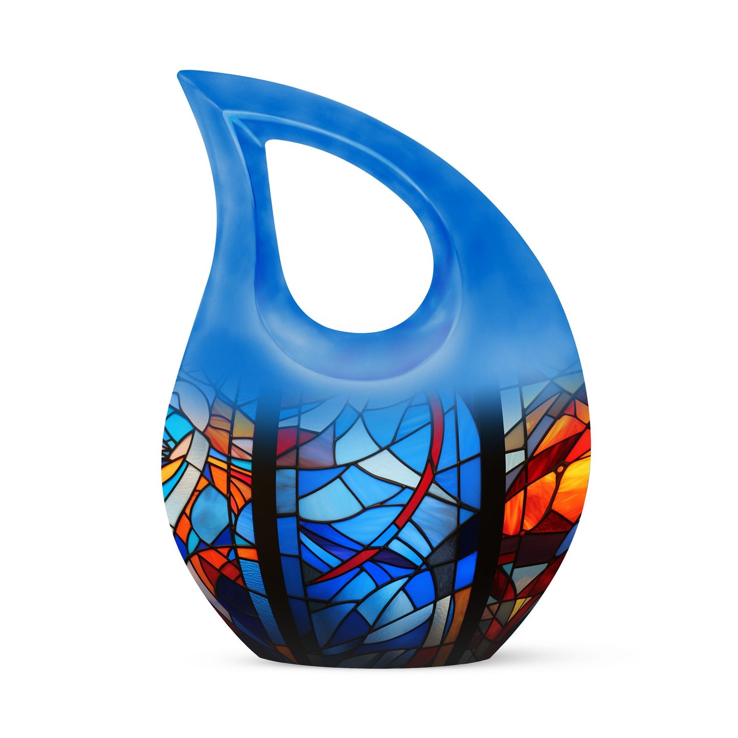 Glass Stained Glass Keepsake Urn for Human Ashes - 3-inch, 200 cu in - Yatskia