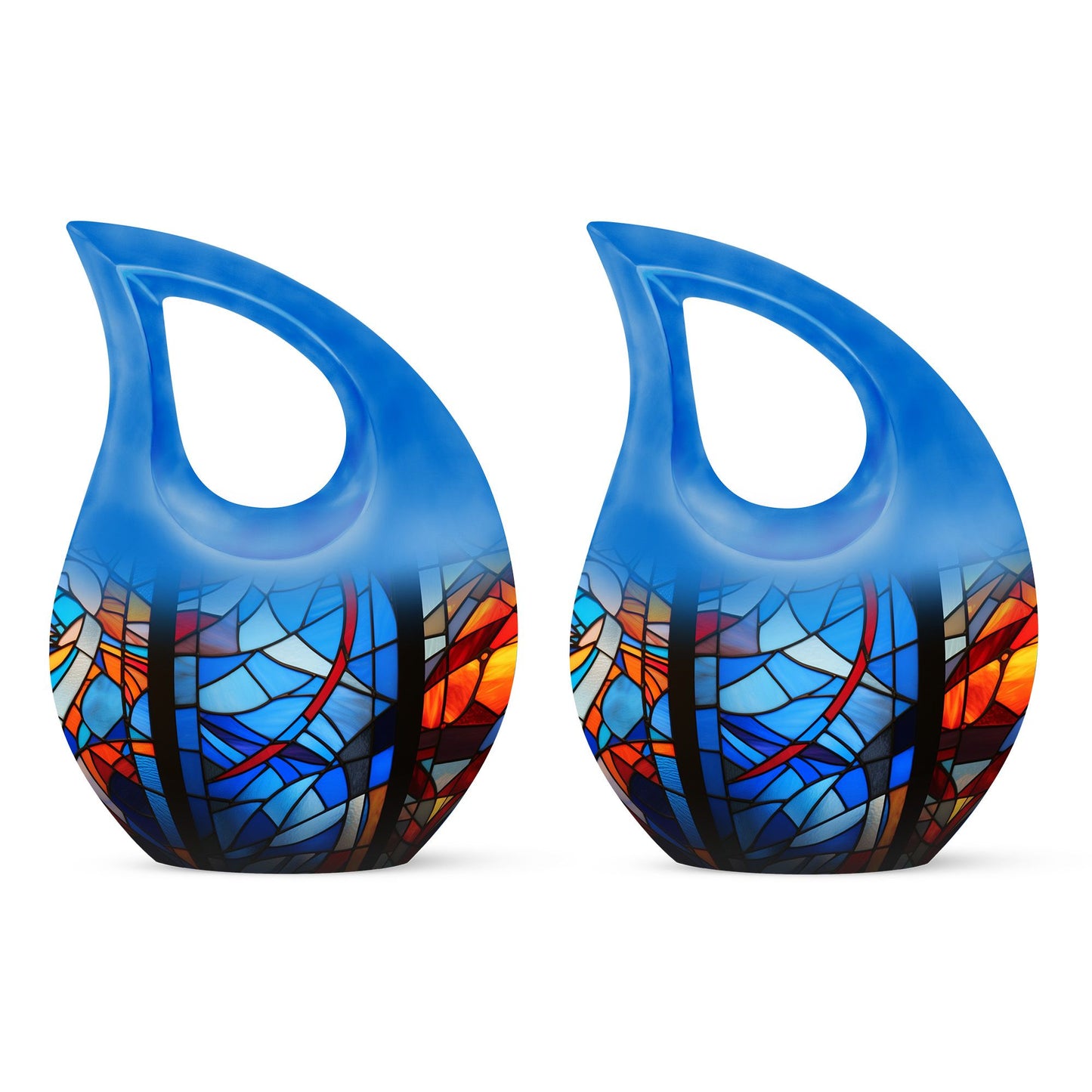 Glass Stained Glass Keepsake Urn for Human Ashes - 3-inch, 200 cu in - Yatskia