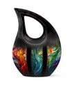 Stained Glass Urn For Ashes Memorial, Funeral Shape Urn