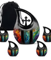 Stained Glass Urn For Ashes Memorial, Funeral Shape Urn