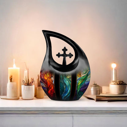10-inch Stained Glass Urn
