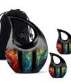 Stained Glass Urn For Ashes Memorial, Funeral Shape Urn