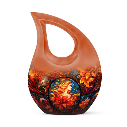 Glass Stained Glass Memorial Urn for Human Ashes - 10-inch, 200 cu in - Yatskia