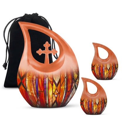 Stained Glass Ashes Keepsake Memorial, Funeral Cremation Urn