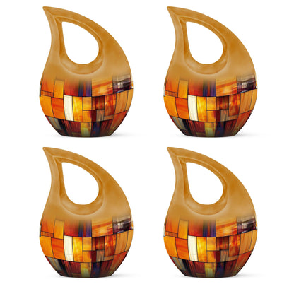 Glass Stained Glass Cremation Urn for Human Ashes - 10-inch, 200 cu in - Yatskia