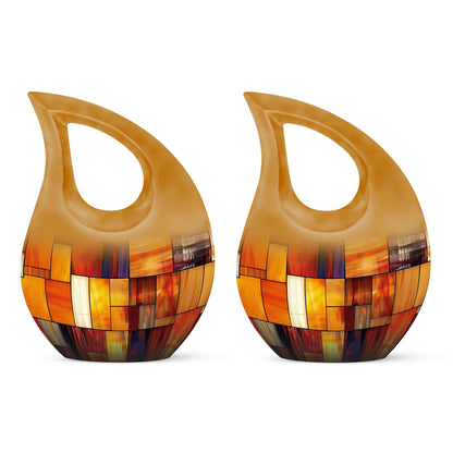 Glass Stained Glass Cremation Urn for Human Ashes - 10-inch, 200 cu in - Yatskia