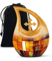 Stained Glass Cool Urn Ashes Memorial, Funeral Cremation Urn For Ashes