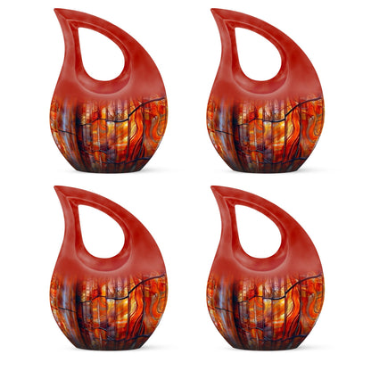 Glass Stained Glass Memorial Urn for Human Ashes - 10-inch, 200 cu in - Yatskia