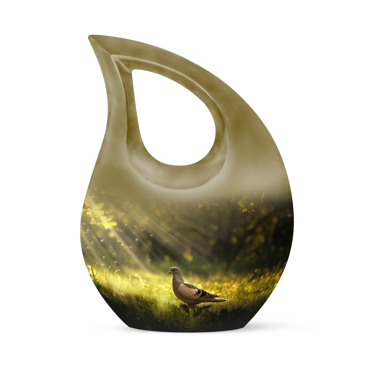 Personalized Dove Cremation Urn for Human Ashes - 3-inch, 200 cu in - Yatskia