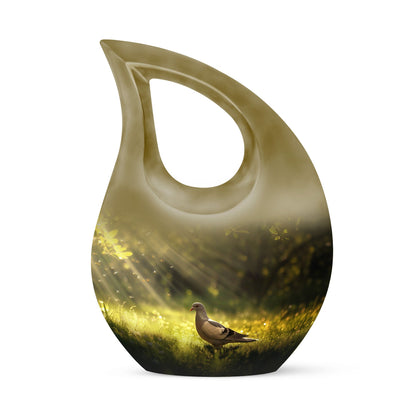 Personalized Dove Cremation Urn for Human Ashes - 3-inch, 200 cu in - Yatskia