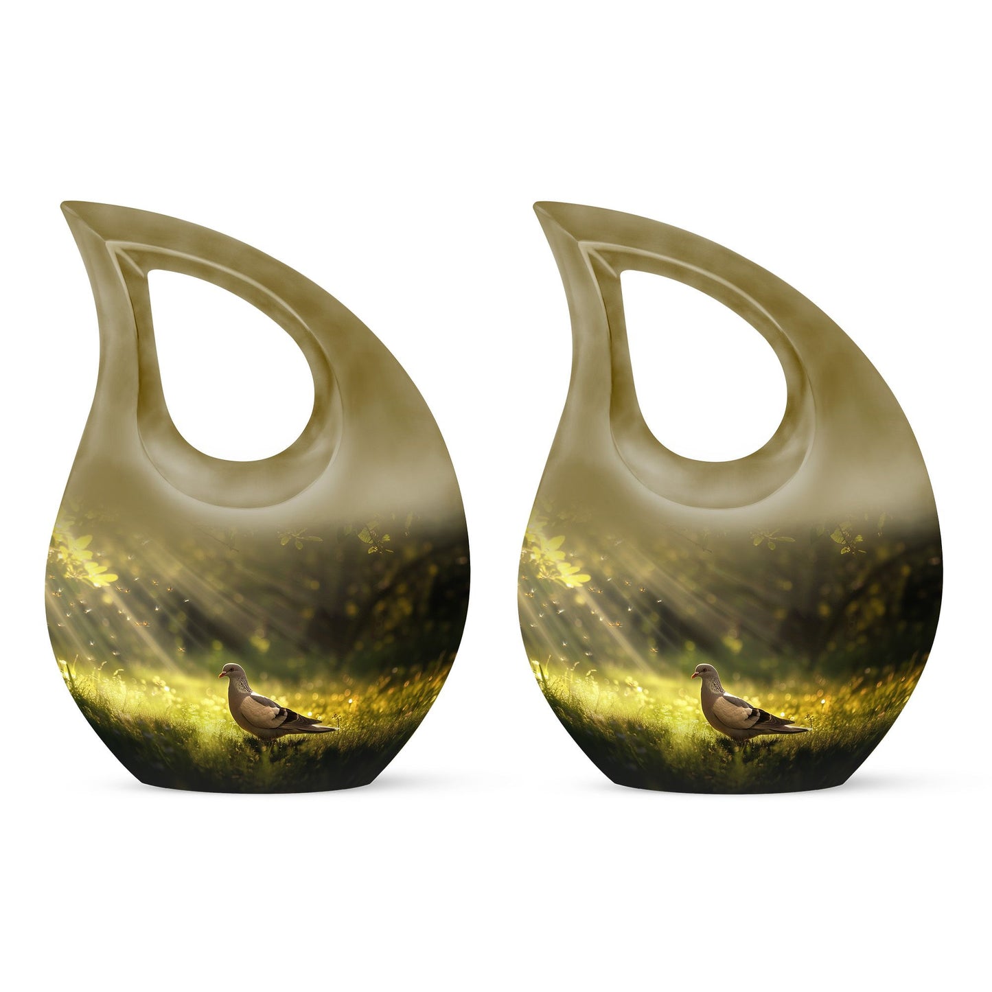 Personalized Dove Cremation Urn for Human Ashes - 3-inch, 200 cu in - Yatskia
