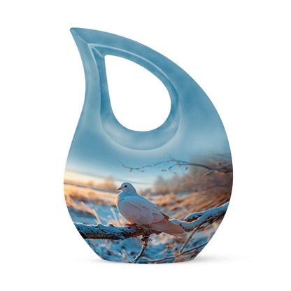 Personalized Bird Memorial Urn for Human Ashes - 10-inch, 200 cu in - Yatskia
