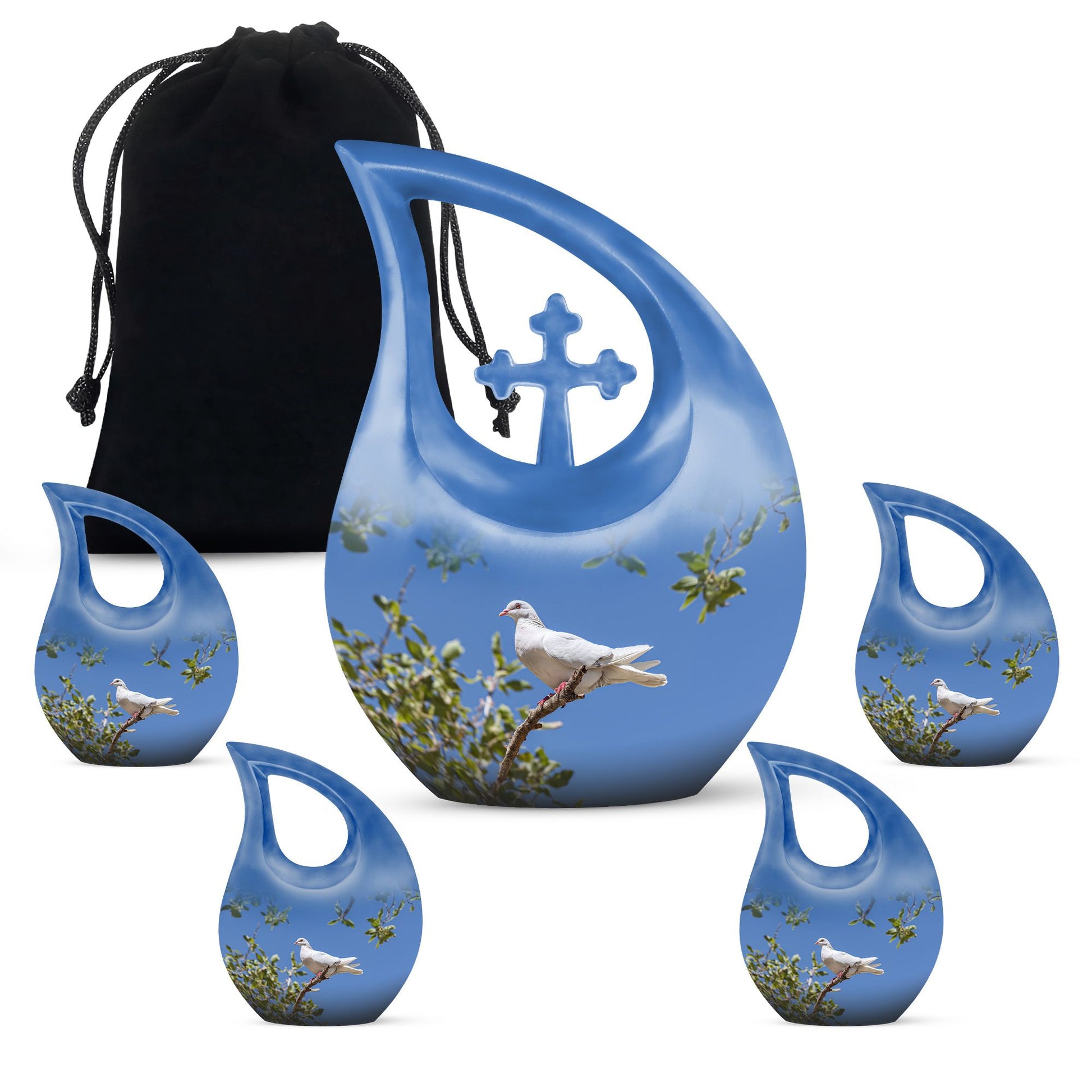 White Dove Ashes keepsake Urn For Mom - Large Memorial Urns For Women