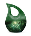 Dove Large Urns For Human Ashes - Green Forest Memorial Urn for Men