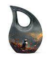 Artistic Puffin Bird Keepsake Urns - Colorful Floral Ashes Urn For Mom
