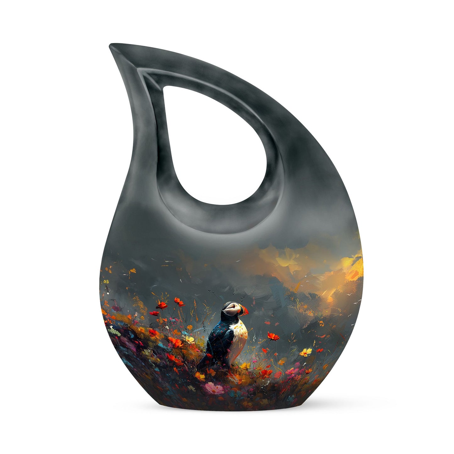 Colorful Personalized Bird Keepsake Urn for Mom - 10-inch, 200 cu in - Yatskia