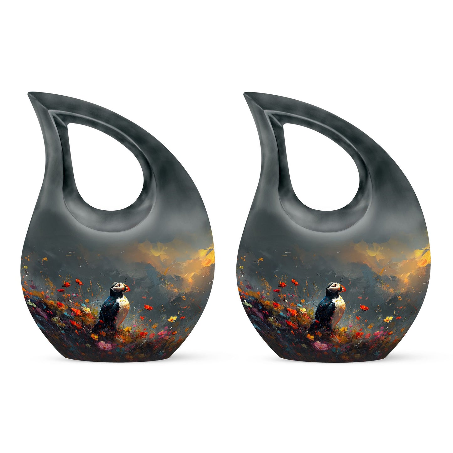 Colorful Personalized Bird Keepsake Urn for Mom - 10-inch, 200 cu in - Yatskia
