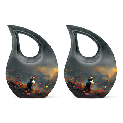 Colorful Personalized Bird Keepsake Urn for Mom - 10-inch, 200 cu in - Yatskia