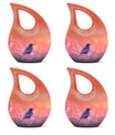 Solitary Bird Memorial Ashes Urn For Women - Pink Cremation Urn For Female