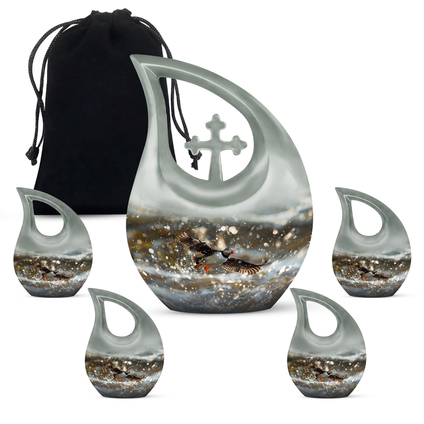 Personalized Bird Keepsake Urn for Dad - 10-inch, 200 cu in - Yatskia